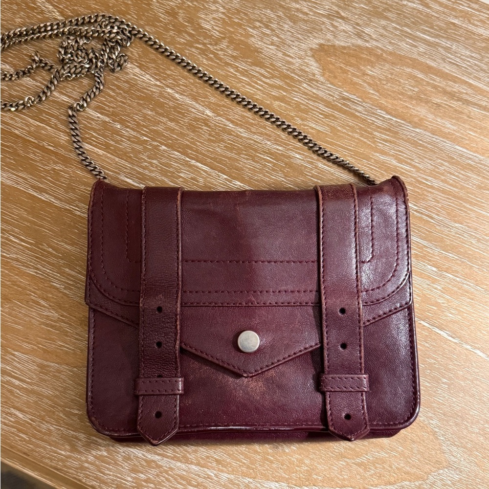 Burgundy Leather Crossbody Bag